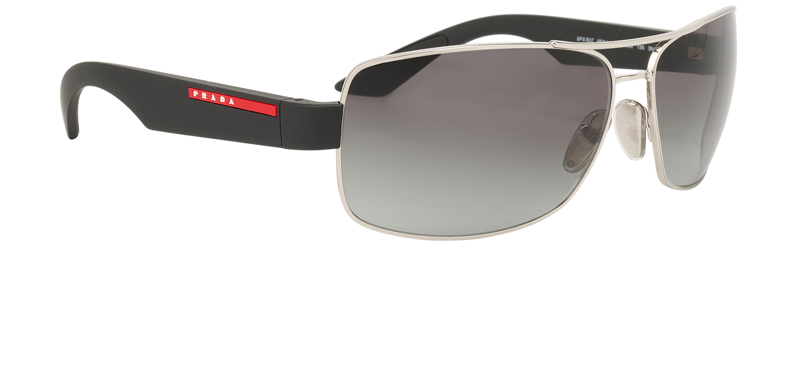 Prada SPS 50Z Linea Rossa Sunglasses, &pound;140, Accessories, Black, Side view