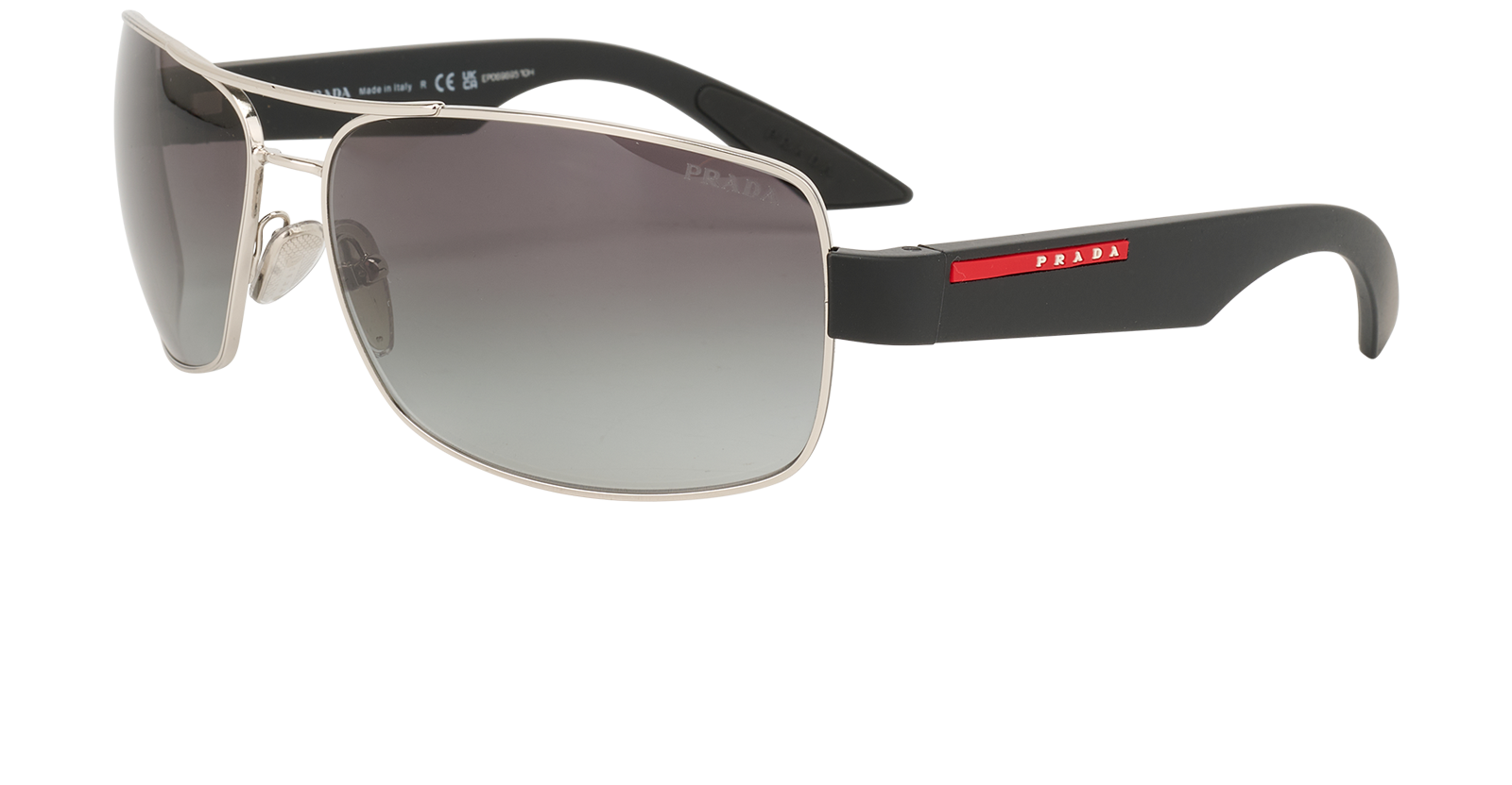 Prada SPS 50Z Linea Rossa Sunglasses, &pound;140, Accessories, Black, Bottom view