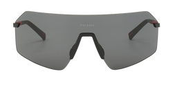 Prada SPSB50 Rimless Shield Sunglasses, Acetate, Black, C/B, 3*