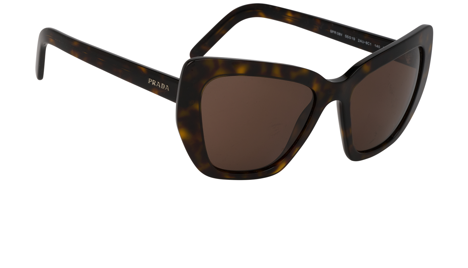 Prada PR08V Cat Eye Sunglasses, &pound;110, Accessories, Brown, Side view