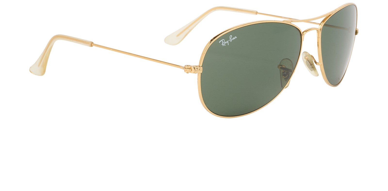 Ray-Ban RB3362 Cockpit Sunglasses, &pound;80, Accessories, Gold/Green, Side view