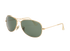 Ray-Ban RB3362 Cockpit Sunglasses, &pound;80, Accessories, Gold/Green, Bottom view