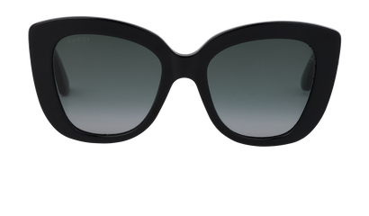 Gucci GG0327S Cat Eye Sunglasses, &pound;180, Accessories, Black, Front view