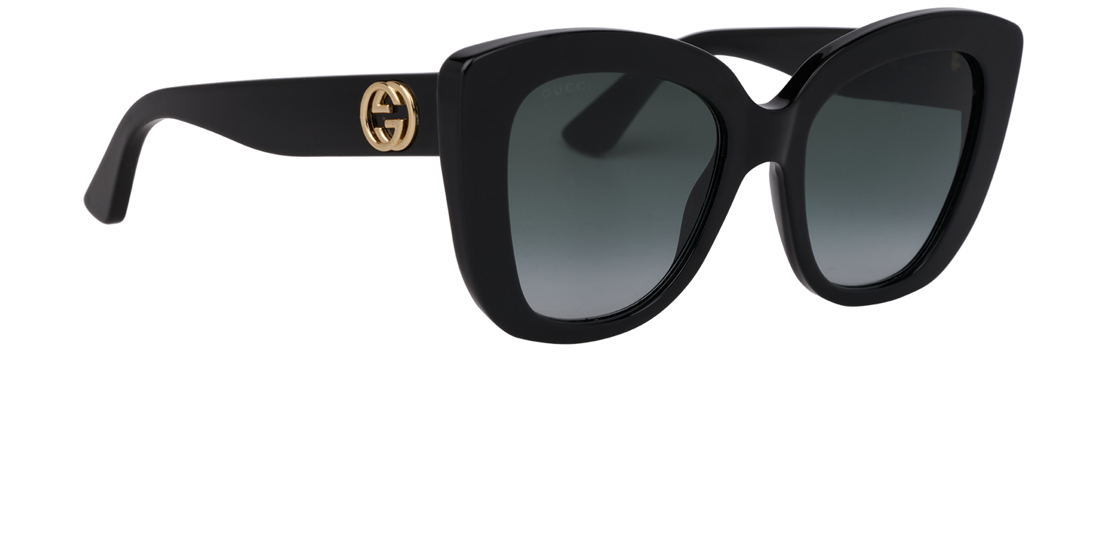 Gucci GG0327S Cat Eye Sunglasses, &pound;180, Accessories, Black, Side view