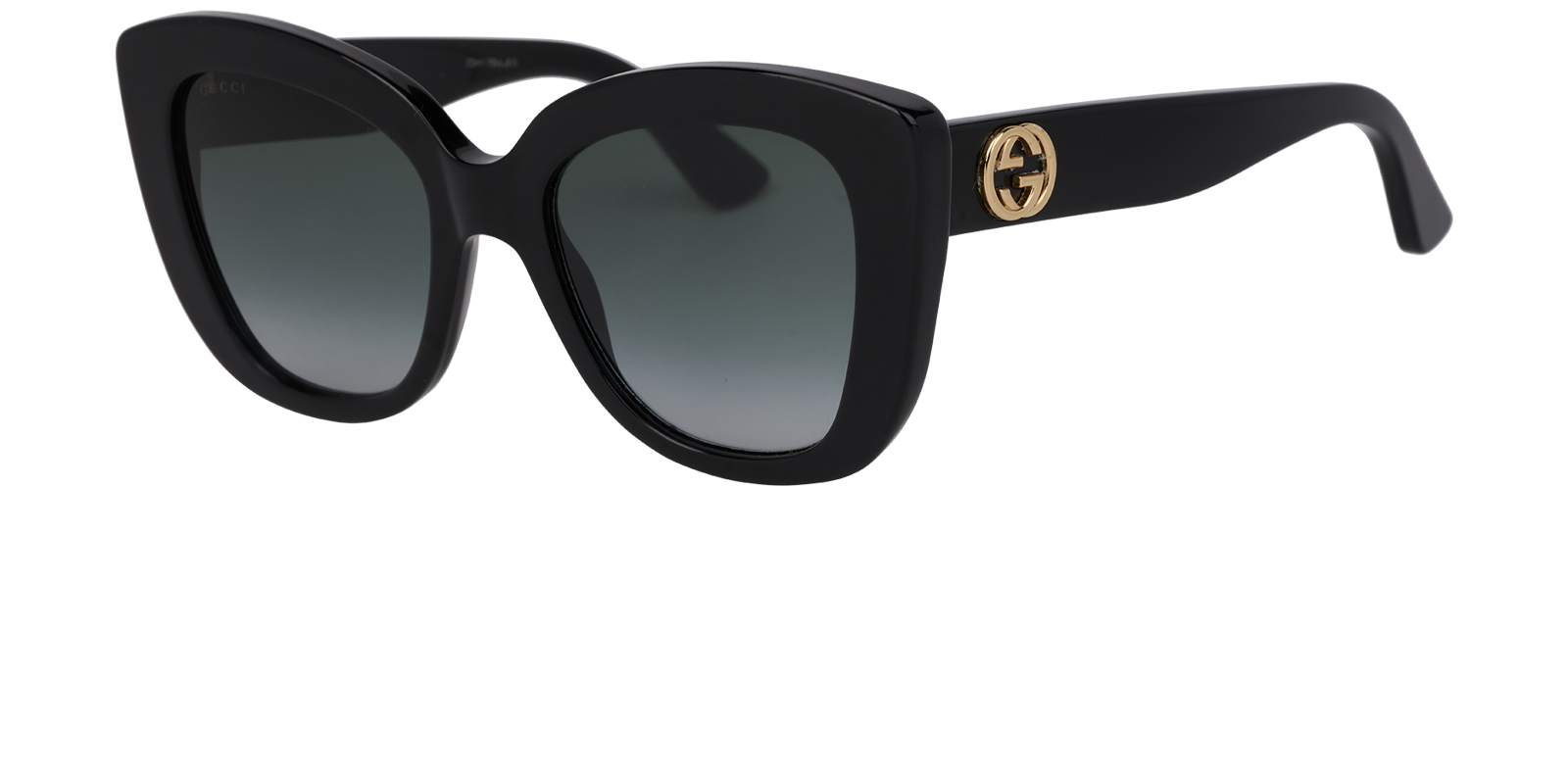 Gucci GG0327S Cat Eye Sunglasses, &pound;180, Accessories, Black, Bottom view
