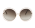 Chloe CE114S Round Sunglasses, &pound;120, Accessories, Gold, Front view