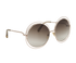 Chloe CE114S Round Sunglasses, &pound;120, Accessories, Gold, Side view