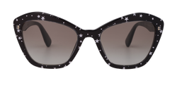 Miu Miu SMU050 Stars Sunglasses, Acetate, Black, MII, B/DB/C, 3*