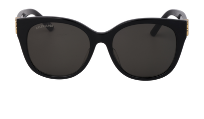 Balenciaga BB0103SA Sunglasses, &pound;120, Accessories, Black, Front view