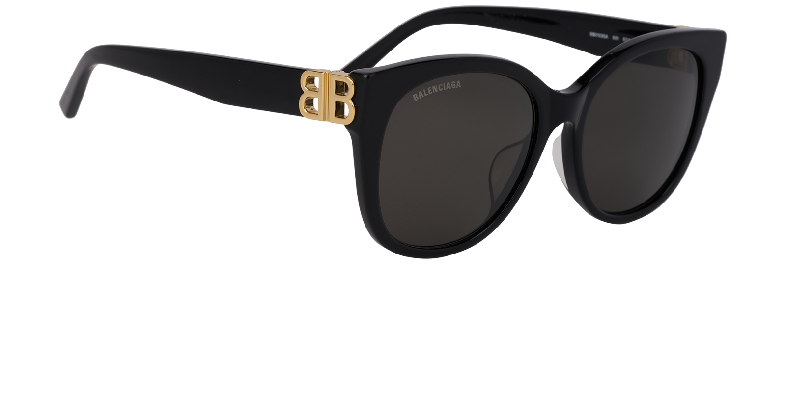 Balenciaga BB0103SA Sunglasses, &pound;120, Accessories, Black, Side view