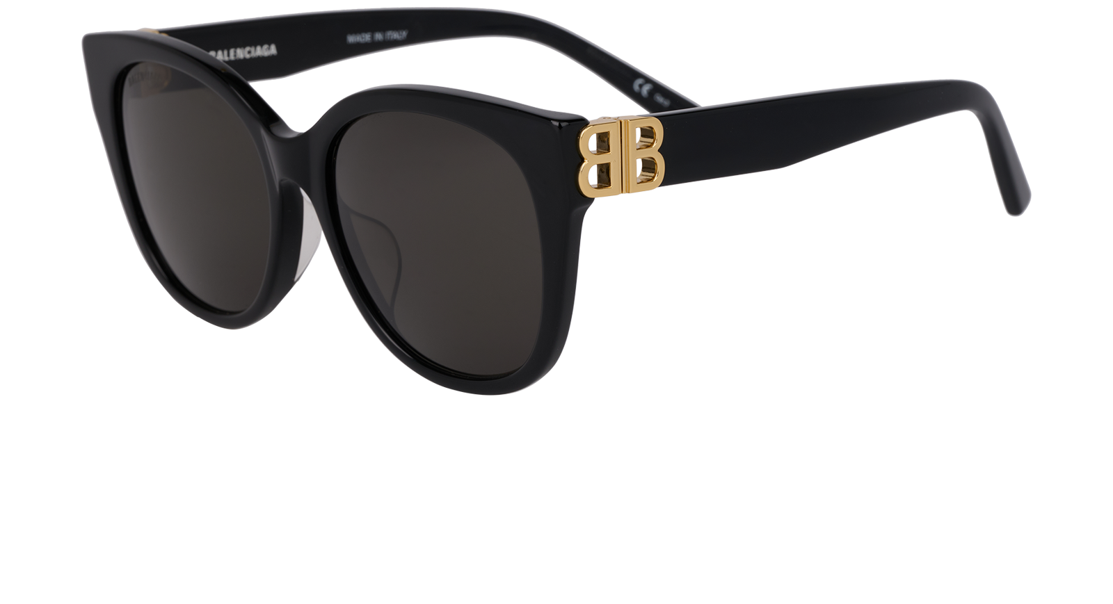 Balenciaga BB0103SA Sunglasses, &pound;120, Accessories, Black, Bottom view