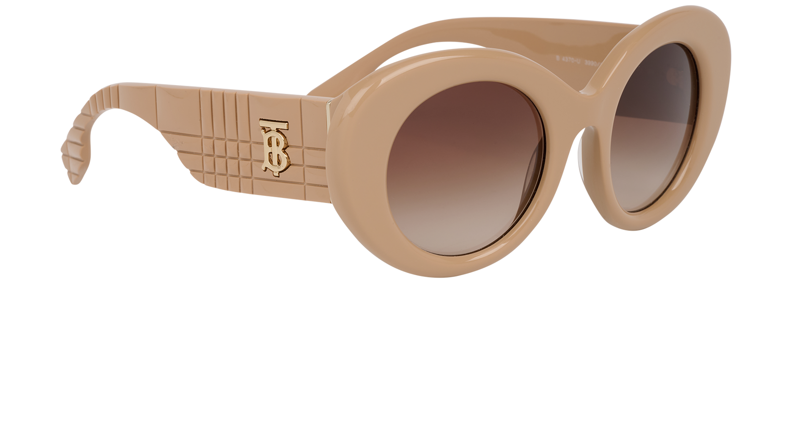 Burberry B4370U Margot Sunglasses, &pound;160, Accessories, Beige, Side view
