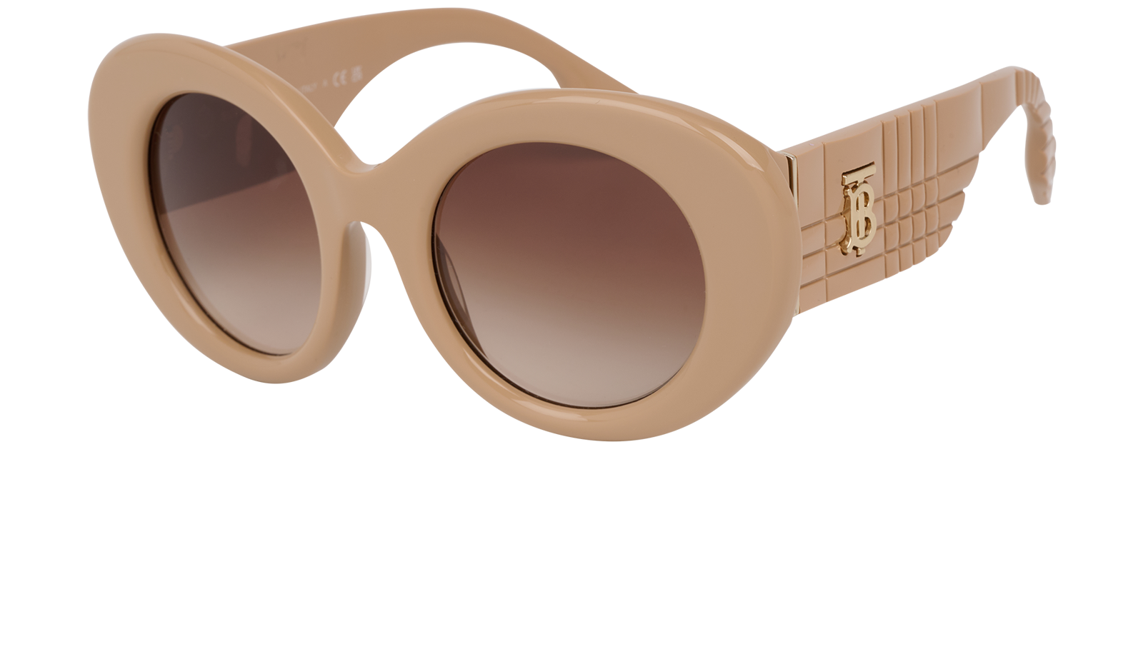 Burberry B4370U Margot Sunglasses, &pound;160, Accessories, Beige, Bottom view