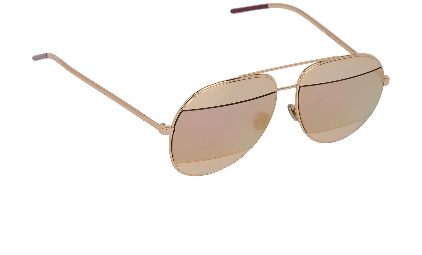 Christian Dior DiorSplit Sunglasses, &pound;140, Accessories, Gold/Pink, Side view
