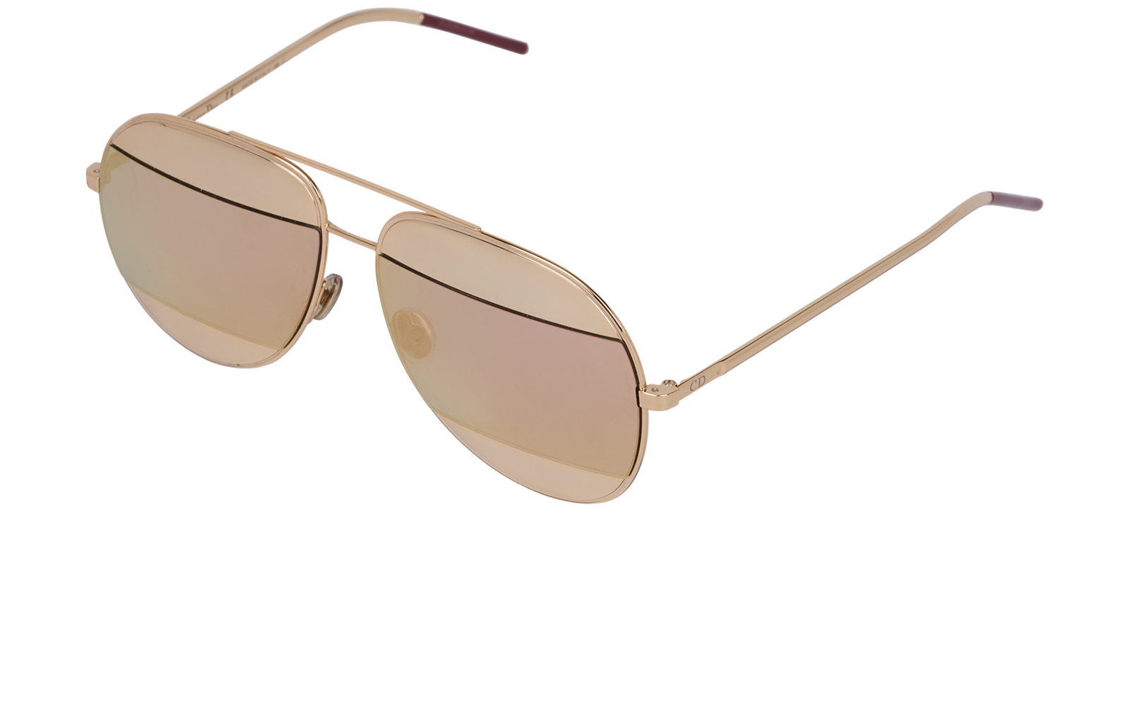 Christian Dior DiorSplit Sunglasses, &pound;140, Accessories, Gold/Pink, Bottom view