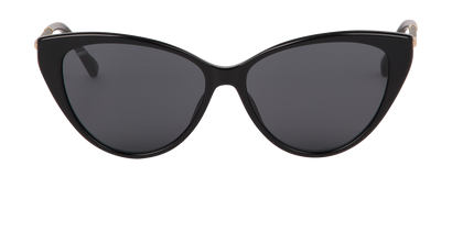 Jimmy Choo VAL/S 807IR Cat Eye Sunglasses, &pound;130, Accessories, Black, Front view