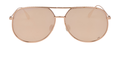 Christian Dior Mirrored Pilot Sunglasses, &pound;130, Accessories, Rose Gold, Front view