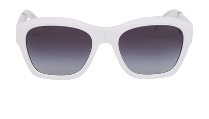 Chanel 6055-B Square Sunglasses, &pound;250, Accessories, White, Front view