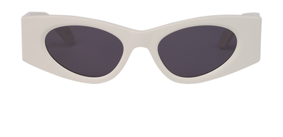 Alaia AA0075S Cat Eye Sunglasses, &pound;110, Accessories, White, Front view