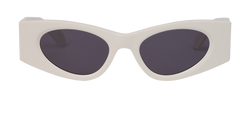 Alaia AA0075S Cat Eye Sunglasses, Acetate, White, MII, C, 2*