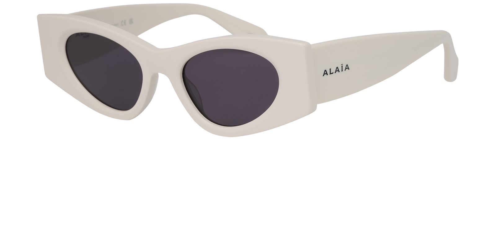 Alaia AA0075S Cat Eye Sunglasses, &pound;110, Accessories, White, Bottom view