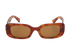 Miu Miu SMU08Y Rectangular Sunglasses, &pound;160, Accessories, Brown, Front view