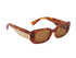 Miu Miu SMU08Y Rectangular Sunglasses, &pound;160, Accessories, Brown, Side view