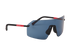 Prada SPSB50 Shield Sunglasses, &pound;150, Accessories, Black/Blue, Side view