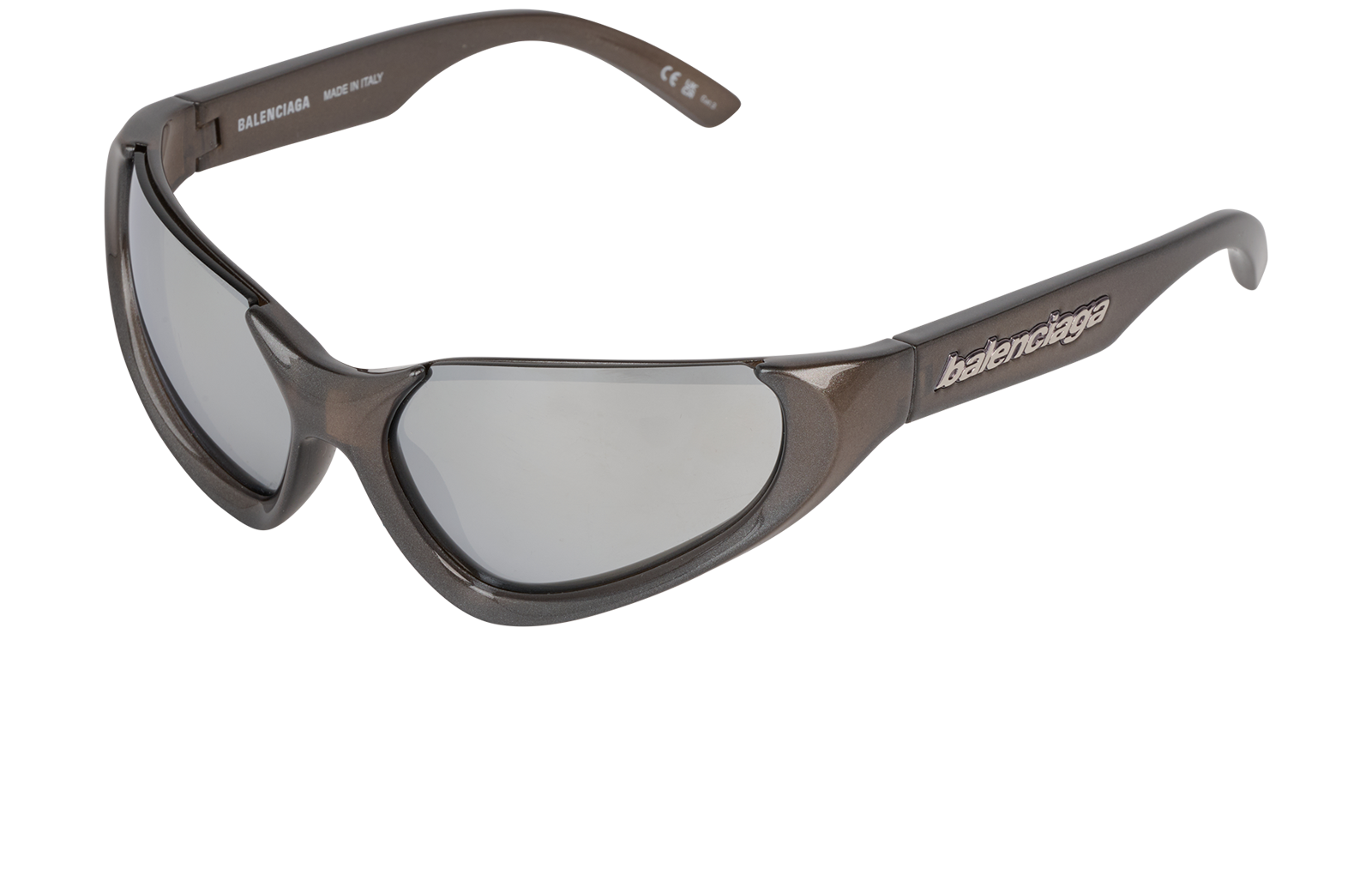 Balenciaga BB0202S Xpander Sunglasses, &pound;130, Accessories, Grey, Bottom view