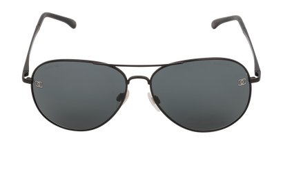 Chanel Aviator Sunglasses, &pound;190, Accessories, Black, Front view