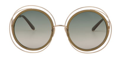 Chloe CE120S Circle Sunglasses, &pound;120, Accessories, Gold, Front view