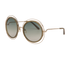 Chloe CE120S Circle Sunglasses, &pound;120, Accessories, Gold, Bottom view