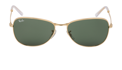 Ray-Ban RB3733 Pilot Sunglasses, &pound;60, Accessories, Gold, Front view