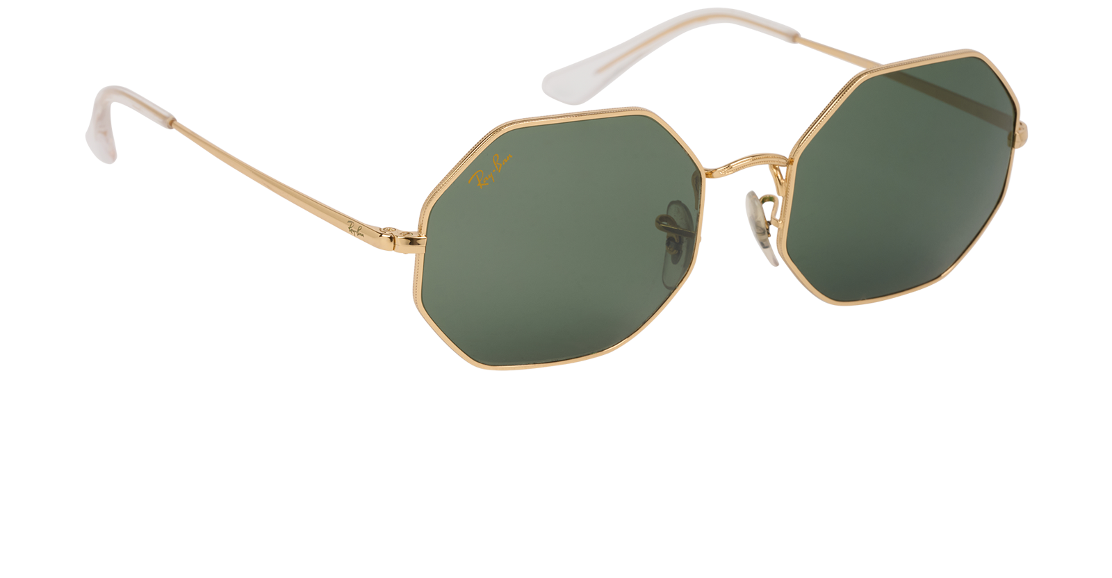 Ray-Ban RB1972 Octagon Sunglasses, &pound;80, Accessories, Gold, Side view