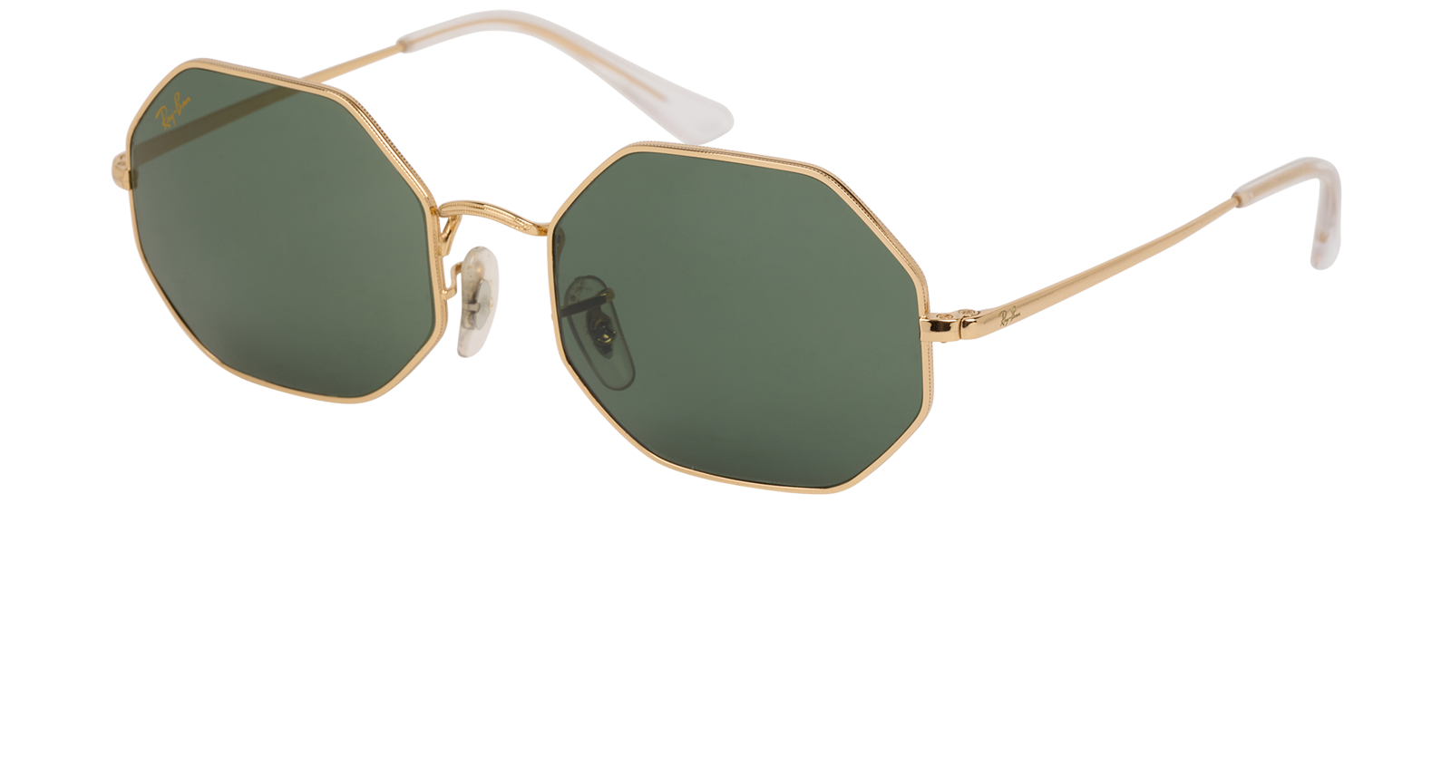 Ray-Ban RB1972 Octagon Sunglasses, &pound;80, Accessories, Gold, Bottom view