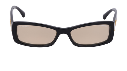 Chanel 71313A Mirrored Sunglasses, &pound;195, Accessories, Black, Front view