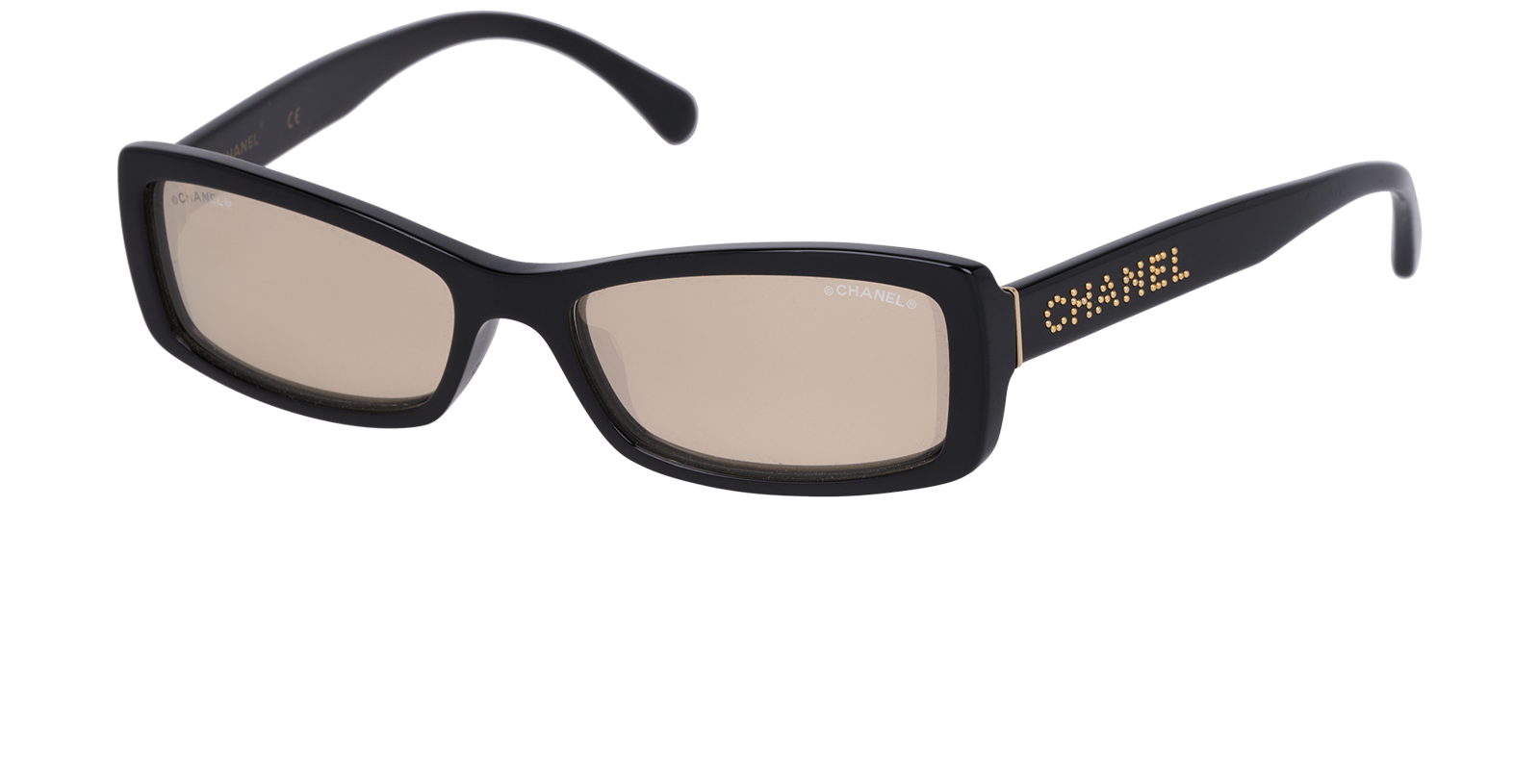 Chanel 71313A Mirrored Sunglasses, &pound;195, Accessories, Black, Bottom view