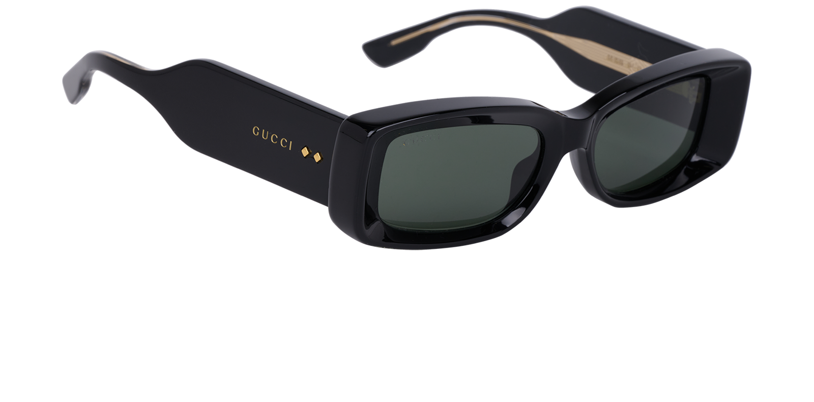 Gucci GG1528S Rectangular Sunglasses, &pound;150, Accessories, Black, Side view