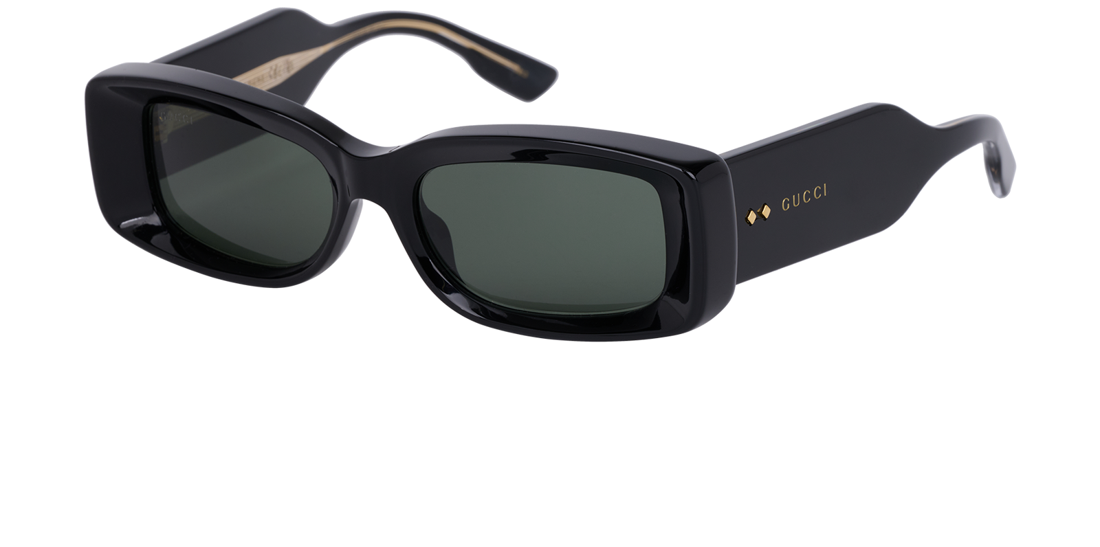Gucci GG1528S Rectangular Sunglasses, &pound;150, Accessories, Black, Bottom view