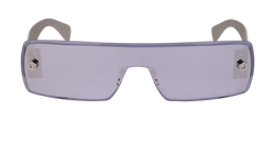 Alaia AA0083S Rectangular Sunglasses, Metal, Silver, C, 2*