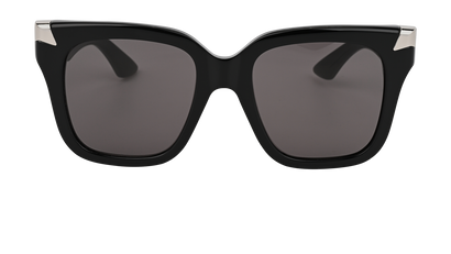 Alexander McQueen AM0440S Square Sunglasses, £110, Accessories, Black, Front view