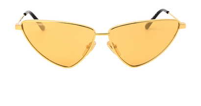 Balenciaga BB0193S Cat Eye Sunglasses, &pound;180, Accessories, Gold, Front view