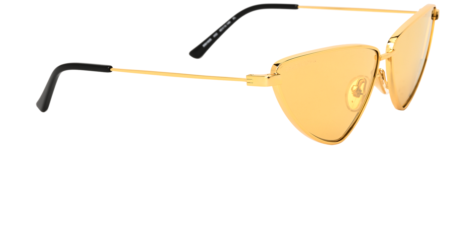 Balenciaga BB0193S Cat Eye Sunglasses, &pound;180, Accessories, Gold, Side view