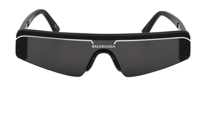 Balenciaga BB0003S Rectangular Sunglasses, front view