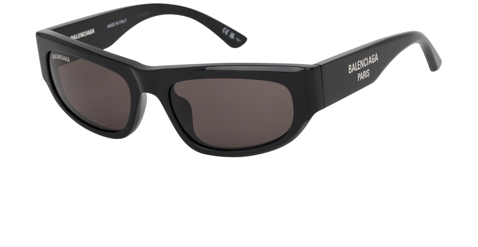 Balenciaga BB0388S Rectangular Sunglasses, &pound;150, Accessories, Black, Bottom view