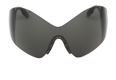 Balenciaga BB0180 Mask Butterfly Sunglasses, &pound;160, Accessories, Black, Front view