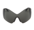 Balenciaga BB0180 Mask Butterfly Sunglasses, &pound;160, Accessories, Black, Front view