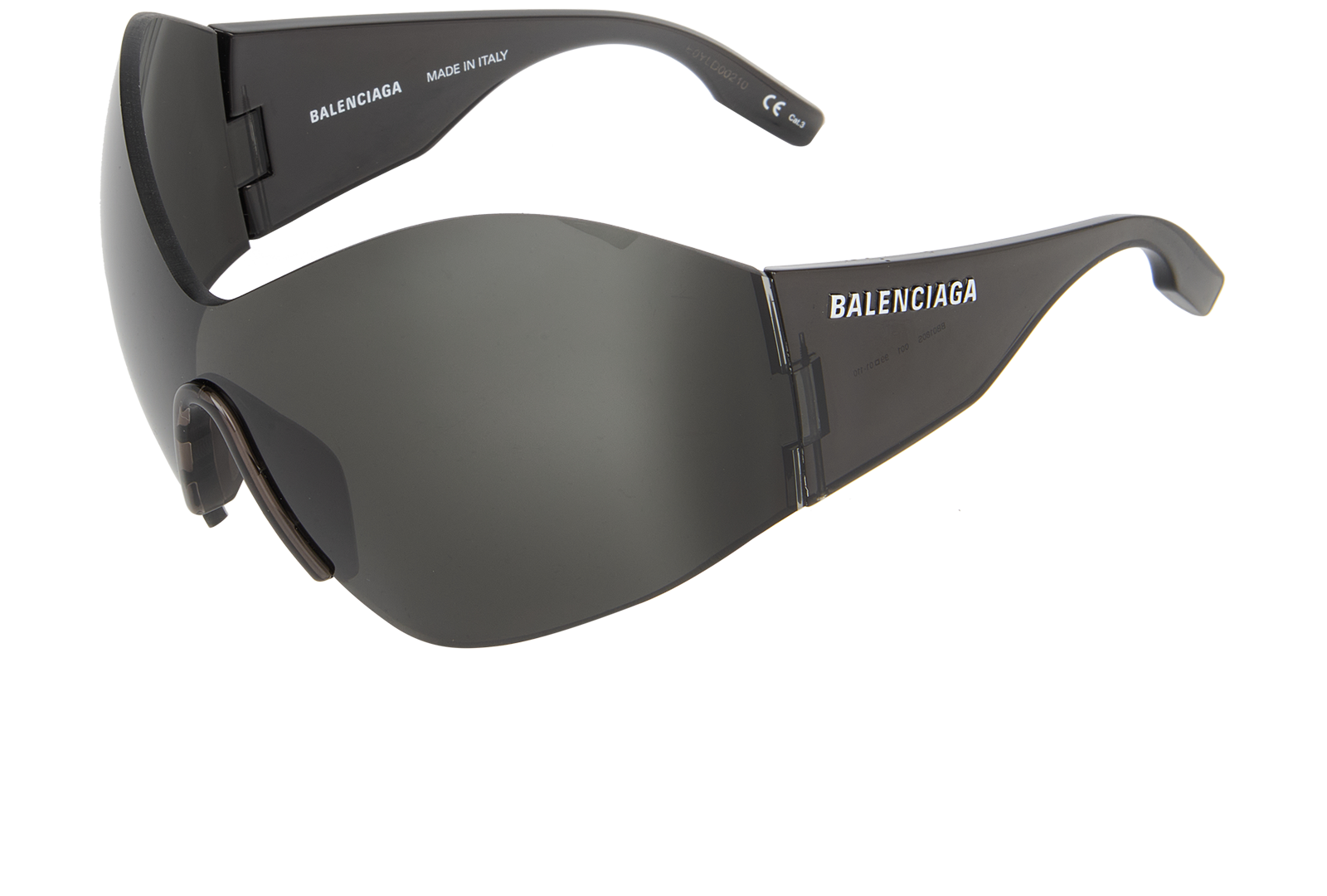 Balenciaga BB0180 Mask Butterfly Sunglasses, &pound;160, Accessories, Black, Bottom view