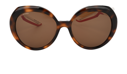 Balenciaga BB0024S Round Sunglasses, £130, Accessories, Brown, Front view