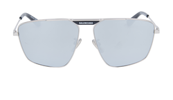 Balenciaga BB0246SA Pilot Sunglasses, Acetate, Silver, C, 3*